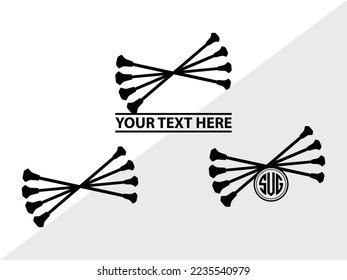 Baton Twirling Monogram Vector Illustration Silhouette