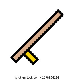 baton vector flat color icon 