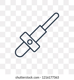 Baton vector outline icon isolated on transparent background, high quality linear Baton transparency concept can be used web and mobile