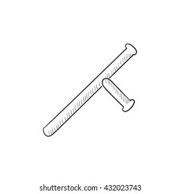 Baton-Vektorgrafik-Symbol einzeln auf Hintergrund. Handgezeichnetes Baton-Symbol. Baton Sketch Symbol für Infografik, Website oder App.