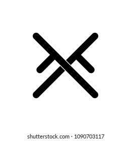 batons icon. Element of police for mobile concept and web apps. Detailed batons icon can be used for web and mobile. Premium icon on white background