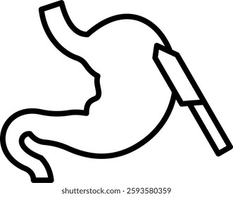 Batreatic Surgery Icon Line Vector Illustration