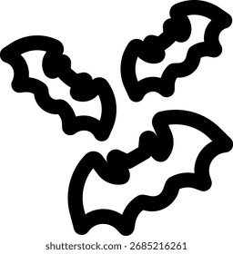 Fledermäuse schwarz Design Linie Stil