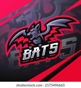 Bats esport mascot sport logo design