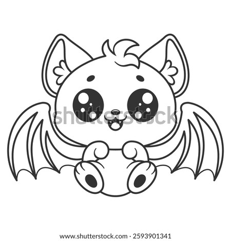 Bats feel very happy even though they have no friends, for coloring