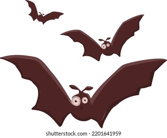 Bats flock for halloween or horror movie