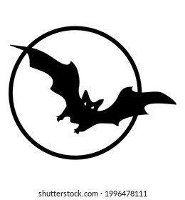 Bats Fly In Circles Silhouette Design