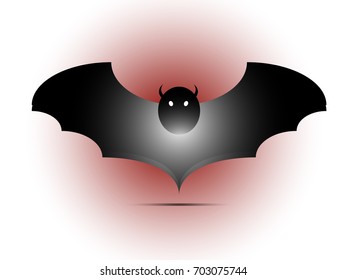 Bats are flying in a fierce swarm Halloween.