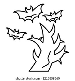 bats flying Line Icon
