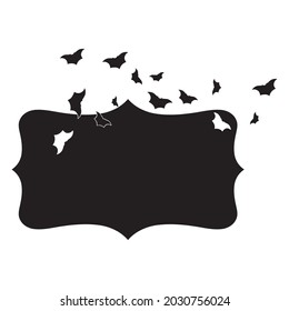 Bats frame- Halloween theme, vector artwork