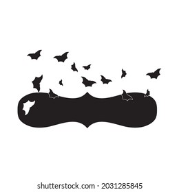 Bats frame- Halloween theme, vector artwork