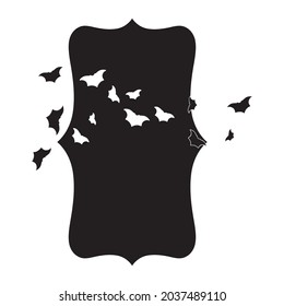 Bats frame- Halloween theme, vector artwork