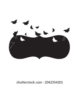Bats frame- Halloween theme, vector artwork