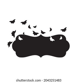 Bats frame- Halloween theme, vector artwork