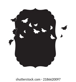 Bats frame- Halloween theme, vector artwork