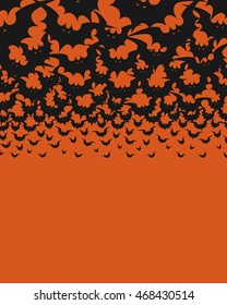bats group flying in the night background