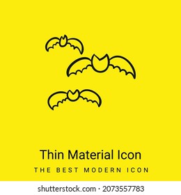 Bats Group Outline minimal bright yellow material icon