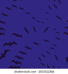 Bats - Halloween Design. Horror Background. Flying bat. Decoration element from scattered silhouettes. 