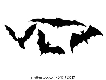 Bats Hand Drawn Vector Silhouette Illustration 
