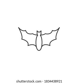 Bats icon design. Halloween concept. Linear icon. Vector illustration.