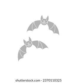 bats icon on a white background, vector illustration