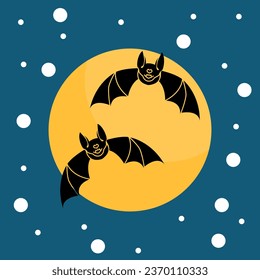 bats icon on a white background, vector illustration