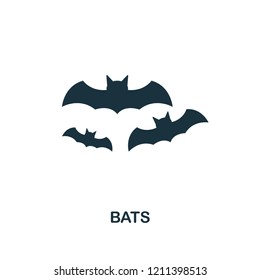 Bats icon. Premium style design from halloween collection. UX and UI. Pixel perfect bats icon. For web design, apps, software, printing usage.