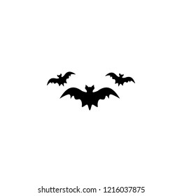 bats icon. Simple glyph vector of halloween set for UI and UX, website or mobile application