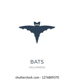 bats icon vector on white background, bats trendy filled icons from Halloween collection, bats vector illustration