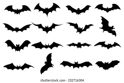 Bats icons set