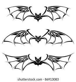 Bats illustration collection. Illustration on white background