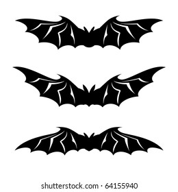 Bats illustration collection - vector on white background