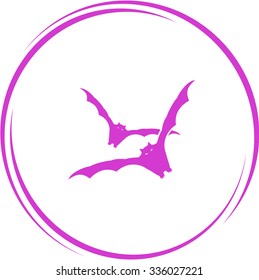bats. Internet button. Vector icon.
