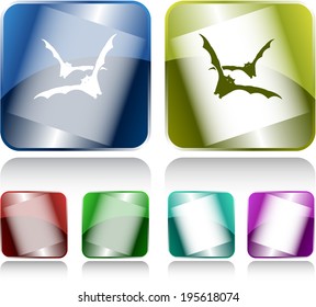 Bats. Internet buttons. Vector illustration.