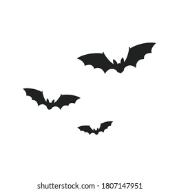 Bats isolated on white background. Vector illustration