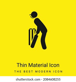 Bats Man minimal bright yellow material icon