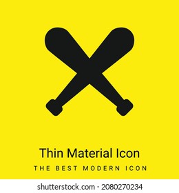 Bats minimal bright yellow material icon