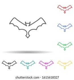 bats multi color style icon. Simple thin line, outline vector of pest control and insect icons for ui and ux, website or mobile application