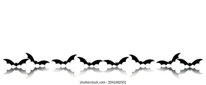 Bats on white background. Flat vector illustration.