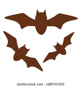 Fledermäuse auf weißem Hintergrund. Trendy flache Stil für Grafikdesign, Website. Vektorillustration, Abbildung EPS10.