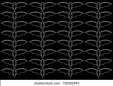 Bats pattern for Halloween party. - Illustration,black background,Halloween, Holiday - Event, Night, Trick Or Treat,
