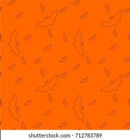 Bats Seamless Pattern. Halloween Background