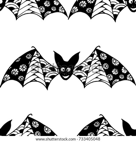 bats seamless pattern halloween