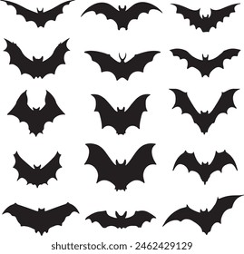 Paquete de Ilustración vectorial Bats Silhouette