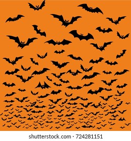 Bats silhouettes for Halloween.