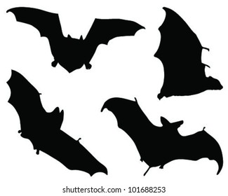 Bats silhouettes-vector
