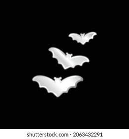 Fledermaus-Symbol auf silbernem Metallic