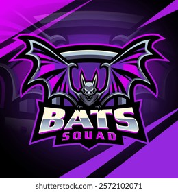 Bats squad esport mascot logo design