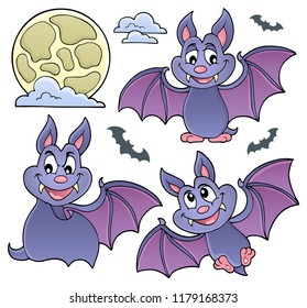 Colección de temas de murciélagos 1 - ilustración vectorial eps10.
