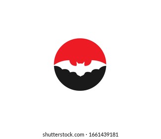 bats vector icon logo design template, vector Illustration
